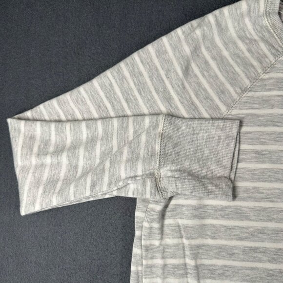 Active Life Large Heather Gray Stripe Long Sleeve Pullover Top Round Neck Modal - Picture 4 of 9